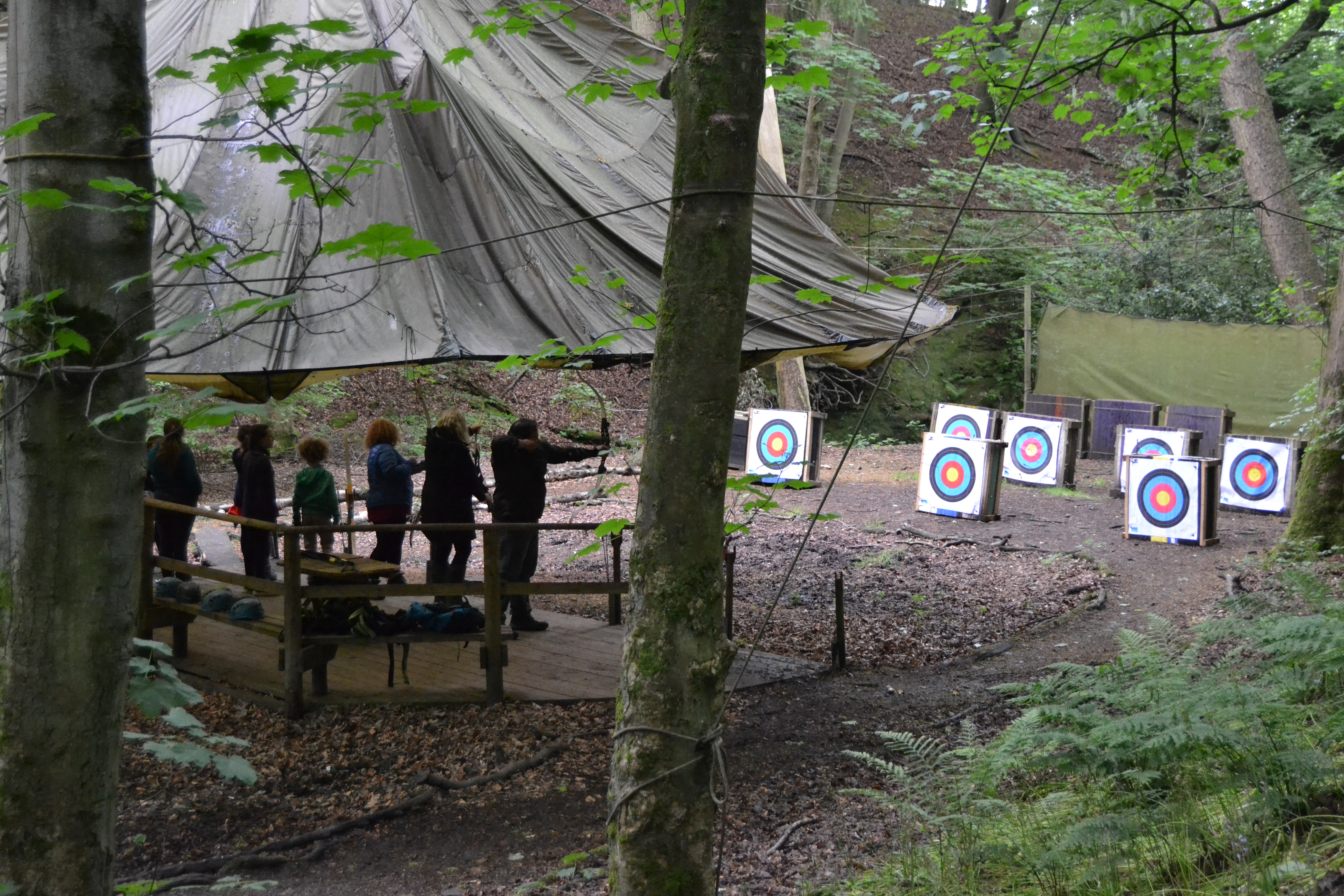 covered archery range in Simonstone