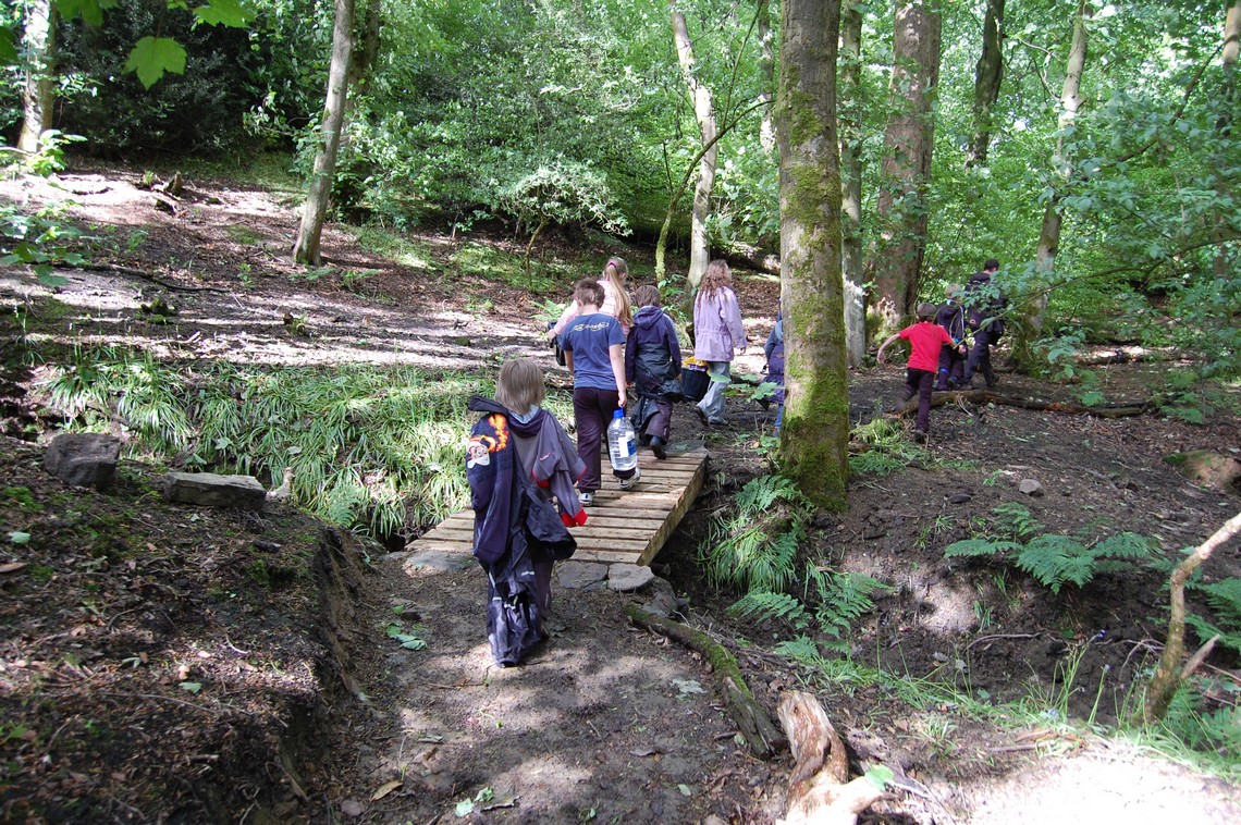 Woodland story trail at Outdoor Elements in Lancashire