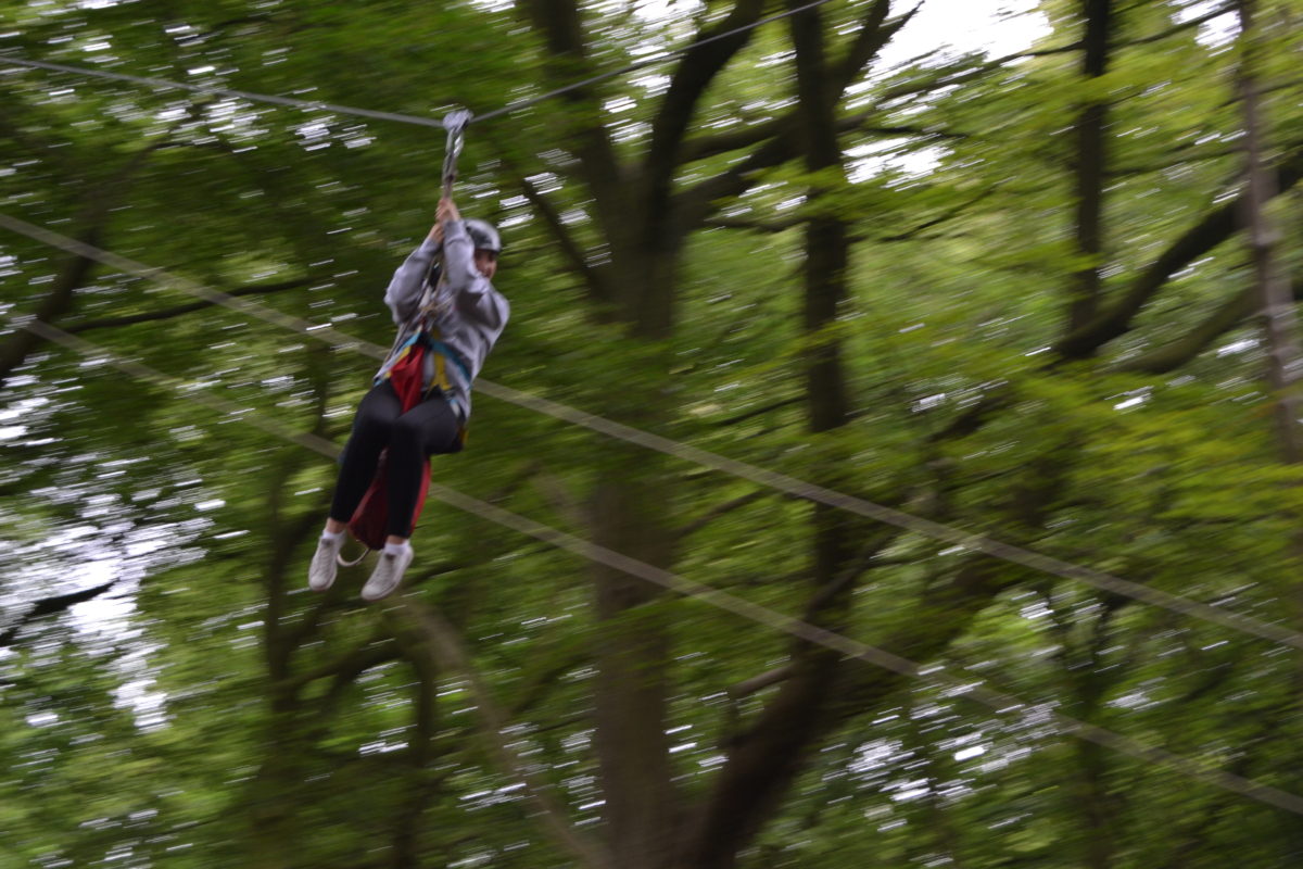 300 metre zip line at Outdoor Elements Simonstone