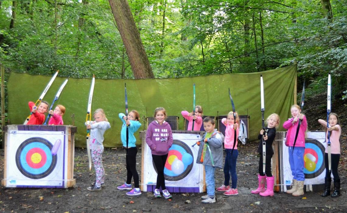 archery childrens birthday party in Lancashire