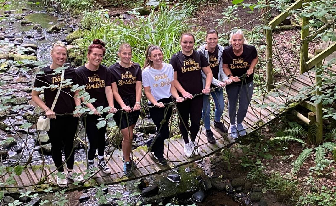 outdoor activity hen party in Lancashire