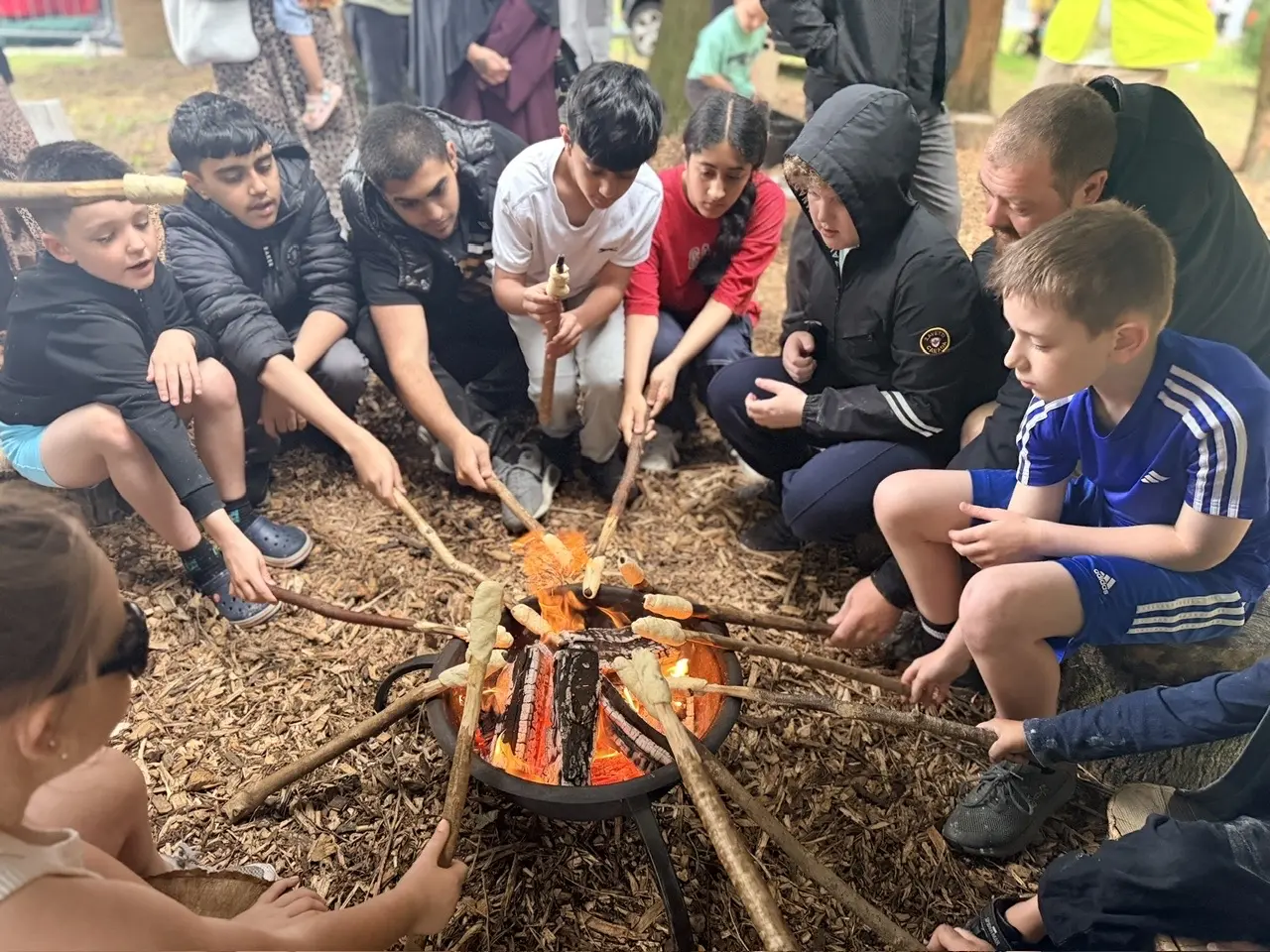 camp fire and bread making in Lancashire (3) camp fire outdoor activity